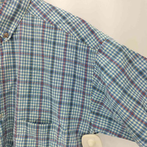 コムデギャルソンオム COMME des GARCONS HOMME 70-80s デカオム チェック柄 フロントボタン 半袖シャツ メンズ
