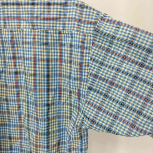 コムデギャルソンオム COMME des GARCONS HOMME 70-80s デカオム チェック柄 フロントボタン 半袖シャツ メンズ