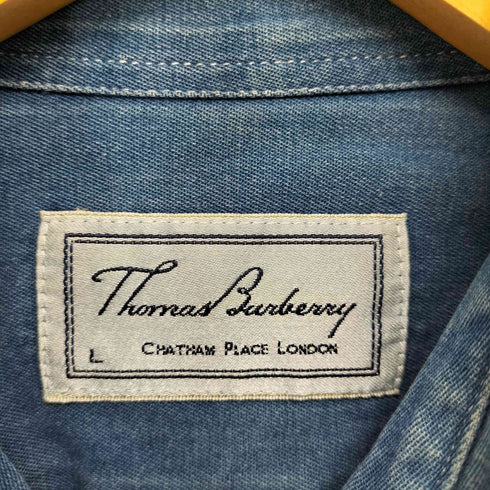 トーマスバーバリー Thomas Burberry デニムシャツ メンズ import:L