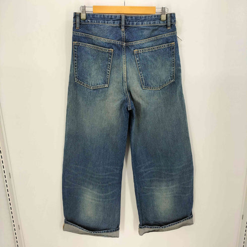 ザラ ZARA BAGGY FOLDED RIPPED MID-WAIST JEANSTRF ダメージ 加工 バギー フォルド ミッドライズ デニム パンツ メンズ 38