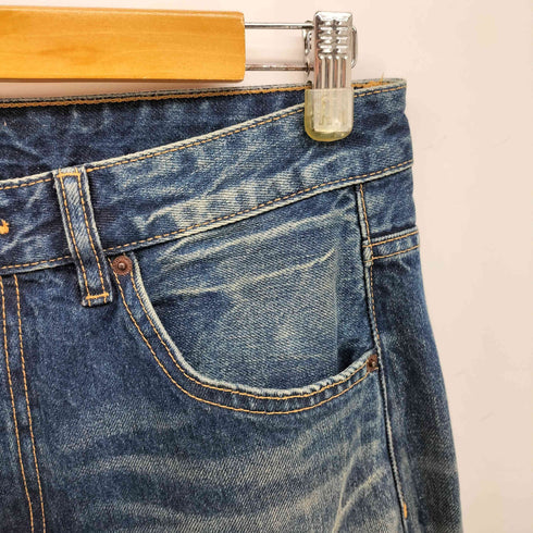 ザラ ZARA BAGGY FOLDED RIPPED MID-WAIST JEANSTRF ダメージ 加工 バギー フォルド ミッドライズ デニム パンツ メンズ 38