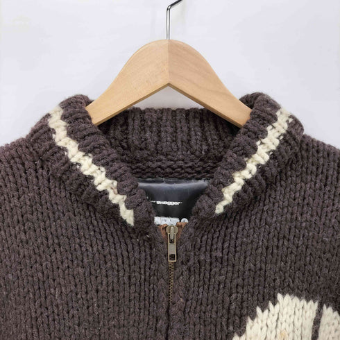 スワッガー SWAGGER 00S 背面BOGロゴ カウチンニット メンズ import:L
