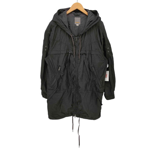 ディーゼル DIESEL ロング ナイロン フーデッド ジャケット メンズ import:XS
