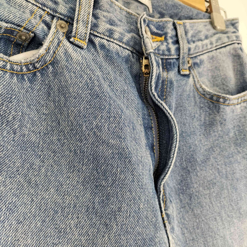 マウジー moussy KNEE SLIT WIDE ストレート デニム レディース JPN:1