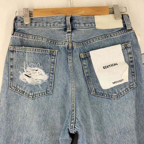 マウジー moussy KNEE SLIT WIDE ストレート デニム レディース JPN:1