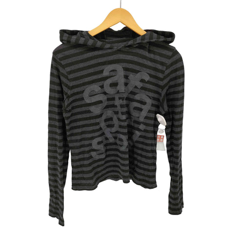 safarispot 2/1チケッティングストライプボーダーフーディ Y2K メンズ 2