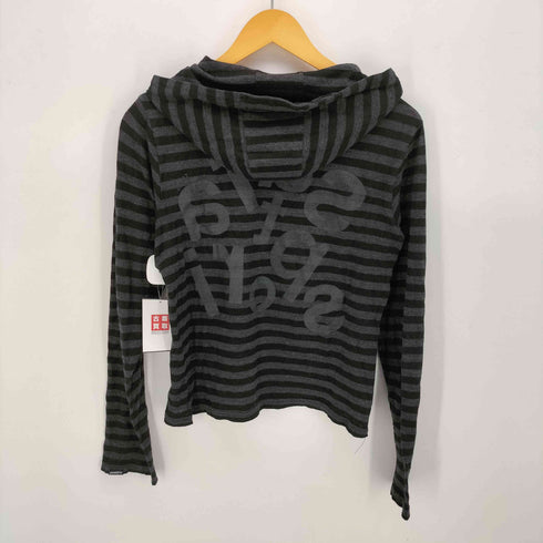 safarispot 2/1チケッティングストライプボーダーフーディ Y2K メンズ 2