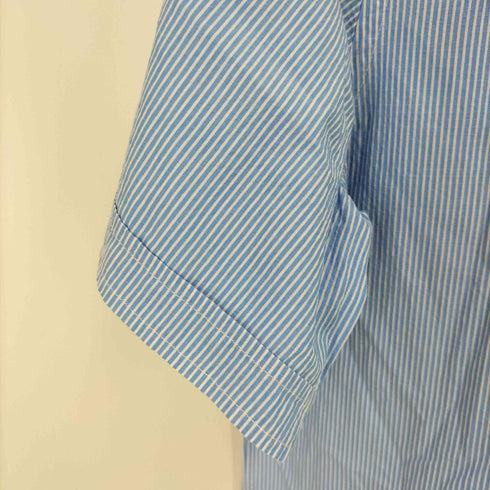 トミーヒルフィガー TOMMY HILFIGER ストライプ 半袖 シャツ メンズ import:XL