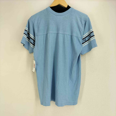 ナイキ NIKE MADE IN USA 紺タグ 袖プリントフットボールTシャツ メンズ import:M