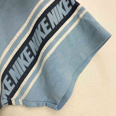 ナイキ NIKE MADE IN USA 紺タグ 袖プリントフットボールTシャツ メンズ import:M