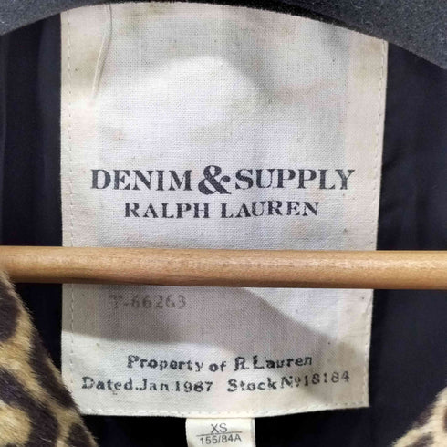 デニムアンドサプライ ラルフローレン DENIM & SUPPLY RALPH LAUREN ヒョウ柄 レオパード フェイクファー ピーコート レディース import:XS