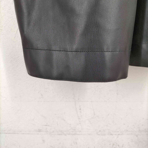 スタイルミキサー STYLEMIXER ディープVフェイクレザーワンピース レディース M