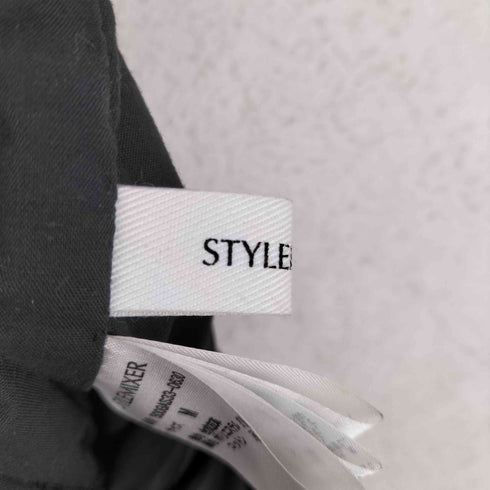 スタイルミキサー STYLEMIXER ディープVフェイクレザーワンピース レディース M