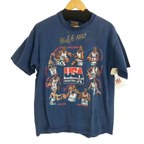 ナツメグ NUTMEG 1992 USA Dream Team Basketball T-Shirt MADE IN USA 刺繍Tシャツ メンズ import:L