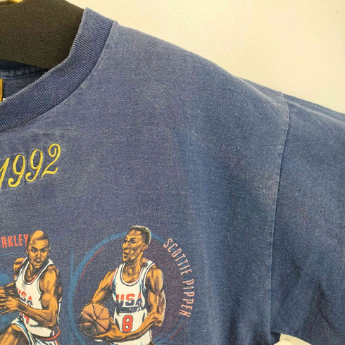 ナツメグ NUTMEG 1992 USA Dream Team Basketball T-Shirt MADE IN USA 刺繍Tシャツ メンズ import:L