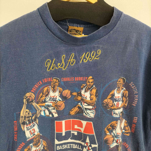 ナツメグ NUTMEG 1992 USA Dream Team Basketball T-Shirt MADE IN USA 刺繍Tシャツ メンズ import:L