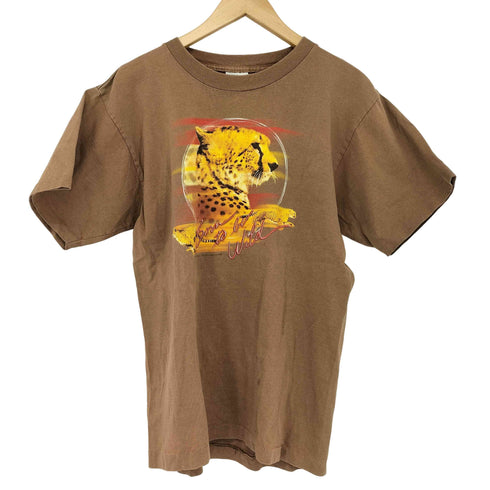 USA製 アニマルプリントクルーネックTシャツ シングルステッチ メンズ JPN:M