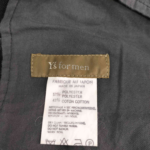 ワイズフォーメン Ys for men 綿ポリ混紡ツイル ワイドパンツ メンズ