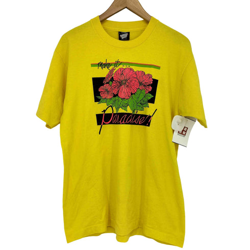 ヘインズ Hanes USA製 クルーネックプリントTシャツ シングルステッチ メンズ JPN:L