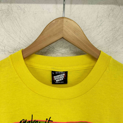 ヘインズ Hanes USA製 クルーネックプリントTシャツ シングルステッチ メンズ JPN:L