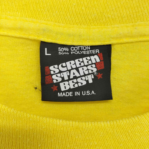 ヘインズ Hanes USA製 クルーネックプリントTシャツ シングルステッチ メンズ JPN:L