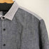 アルマーニエクスチェンジ ARMANI EXCHANGE ストライプ切替カラー L/S コットンリネンシャツ メンズ import:M