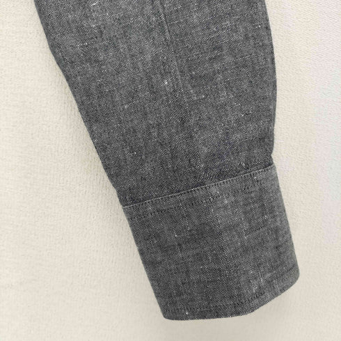 アルマーニエクスチェンジ ARMANI EXCHANGE ストライプ切替カラー L/S コットンリネンシャツ メンズ import:M
