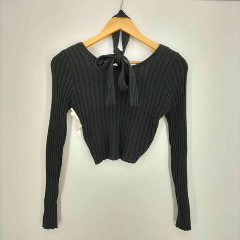 ジェイダ GYDA 25ss チョーカー付きBACKオープンニットトップス レディース FREE