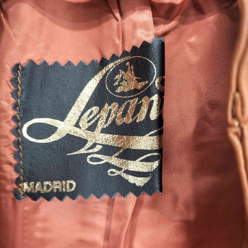 Lepanto real leather リアルレザージップ比翼ステンカラーコート レディース