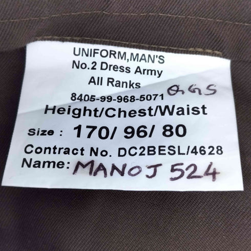 BRITISH MILITARY ドレスパンツ メンズ 170/96/80