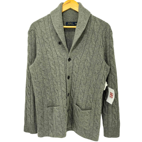 ポロラルフローレン POLO RALPH LAUREN ショールカラー ケーブルニット ウール カーディガン メンズ import:S