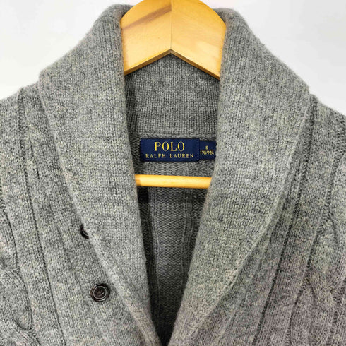 ポロラルフローレン POLO RALPH LAUREN ショールカラー ケーブルニット ウール カーディガン メンズ import:S