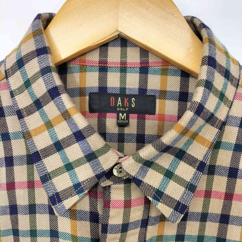 ダックスゴルフ DAKS GOLF レギュラーカラー ウール チェックシャツ メンズ JPN:M
