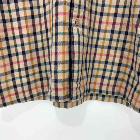ダックスゴルフ DAKS GOLF レギュラーカラー ウール チェックシャツ メンズ JPN:M