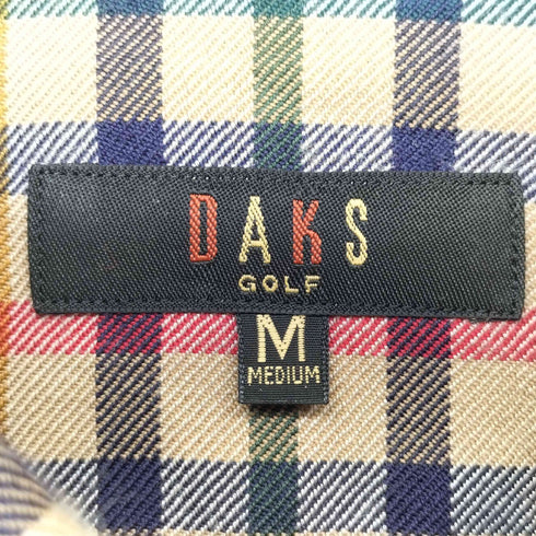 ダックスゴルフ DAKS GOLF レギュラーカラー ウール チェックシャツ メンズ JPN:M