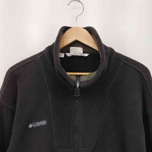 コロンビア Columbia 90s 台湾製 三角タグ ドローコード フルジップ スタンドネック フリースジャケット メンズ M