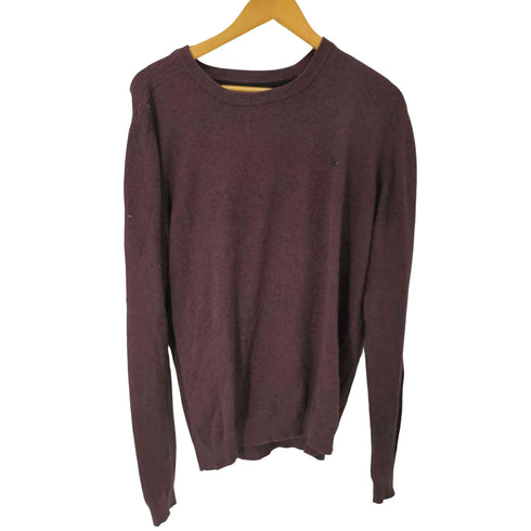 ディーゼル DIESEL サイドリブ切替 コットンナイロン ニット 胸ロゴ メンズ import:XL