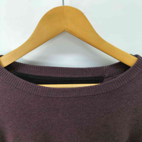 ディーゼル DIESEL サイドリブ切替 コットンナイロン ニット 胸ロゴ メンズ import:XL