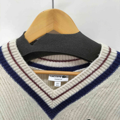 ラコステ LACOSTE Vネックリブニット チルデンセーター メンズ 5
