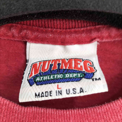 ナツメグ NUTMEG シングルステッチ バスケットボール 両面プリント メンズ import:L
