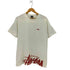 ステューシー Stussy ワンポイント ストックロゴ 刺繍 裾 プリント S/S クルーネック Tシャツ メンズ import:L
