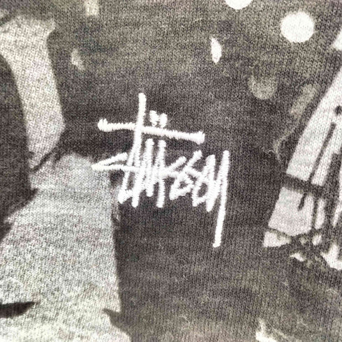 ステューシー Stussy ダブルフェイス リバーシブル ラグラン 総柄 クルーネック Tシャツ メンズ import:XL