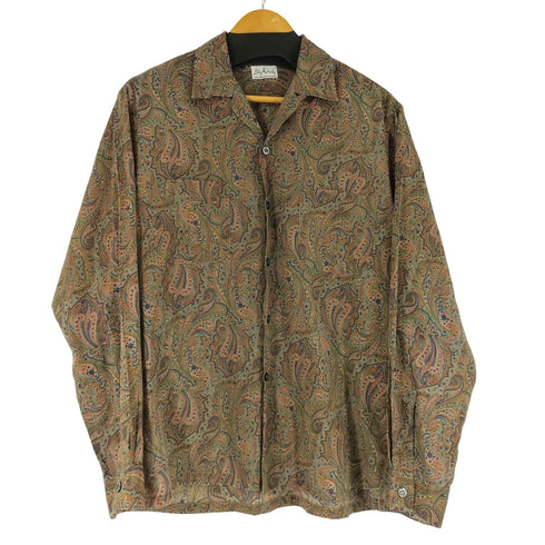LILLY DACHE 60-70S 総柄 開襟シャツ メンズ import:M