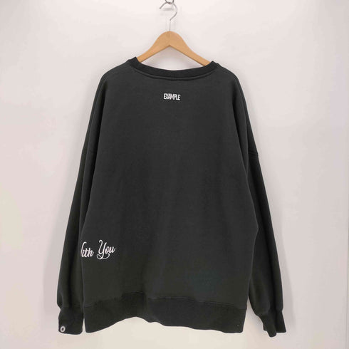 イグザンプル EXAMPLE ロゴ 刺繍 クルーネック スウェット メンズ JPN:XXL