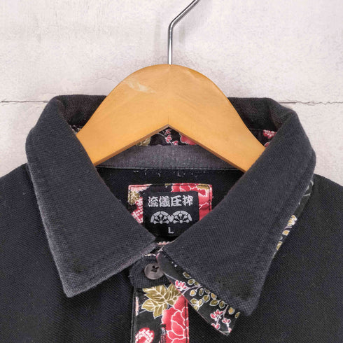 流儀圧搾 鹿の子和柄ポロシャツ メンズ JPN:L