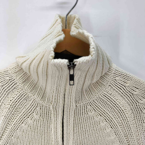 ギャップ Gap 00S OLD リブ編み ラグランスリーブ ジップアップ ドライバーズ ニット レディース import:M