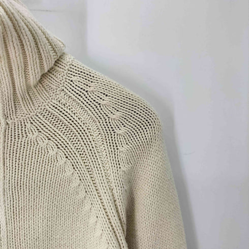 ギャップ Gap 00S OLD リブ編み ラグランスリーブ ジップアップ ドライバーズ ニット レディース import:M