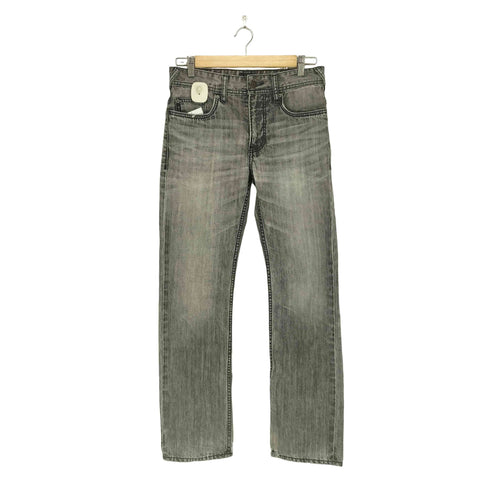 アルマーニジーンズ ARMANI JEANS j15 regular fit ロゴプレートテーパードデニムパンツ メンズ 28