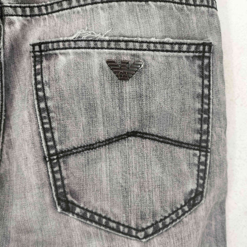 アルマーニジーンズ ARMANI JEANS j15 regular fit ロゴプレートテーパードデニムパンツ メンズ 28