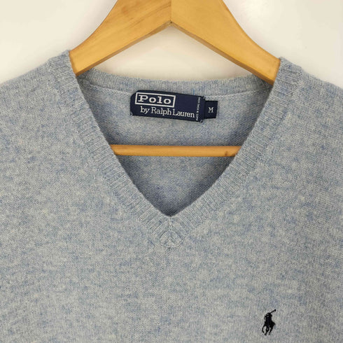 ポロバイラルフローレン Polo by RALPH LAUREN ポニー刺繍 ウール100%メランジ ニットベスト メンズ import:M